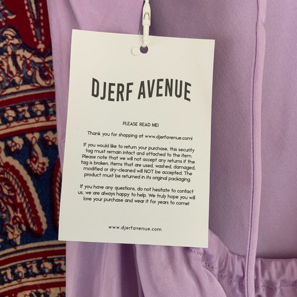 NWT Djerf Avenue Dream Dress Maxi Iris Purple Silk-Like Size Medium - Picture 14 of 16